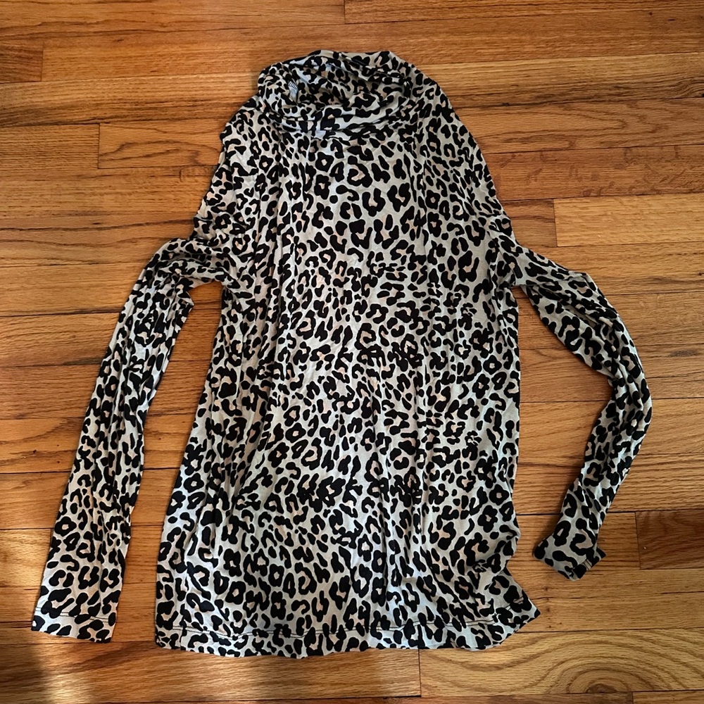 LOFT cheetah print turtleneck
